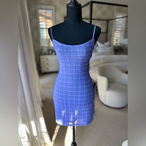 MIAOU
Anya Plaid Stretch Recycled Polyester Minidress